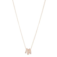Rose Gold & Diamante Ring Trio Necklace - link has visual effect only