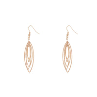Gold Textured Shiny Layered Drop Earrings - link has visual effect only