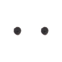 Black Mini Fireball Stud Earrings - link has visual effect only