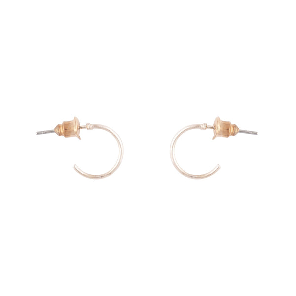 Rose Gold Mini Metal Hoop Earrings