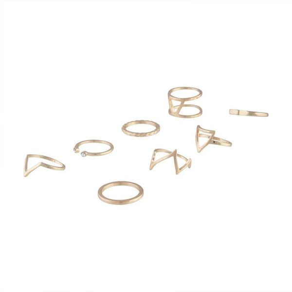 Gold Triangle Shard Ring 8-Pack