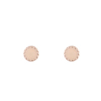 Rose Gold Pink Enamel Button Stud Earrings - link has visual effect only