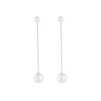 Rose Gold Snake Pearl Drop Earrings - link has visual effect only