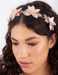 Rose Gold Cluster Leaf Headband - link has visual effect only