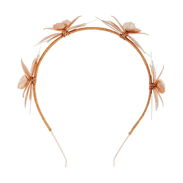 Rose Gold Cluster Leaf Headband