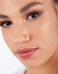 Gold Plain Metal Faux Body Hoops - link has visual effect only