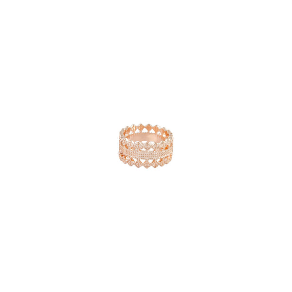 Rose Gold Lace Detail Ring