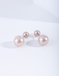 Pearl Pink Sandwich Stud Earrings - link has visual effect only