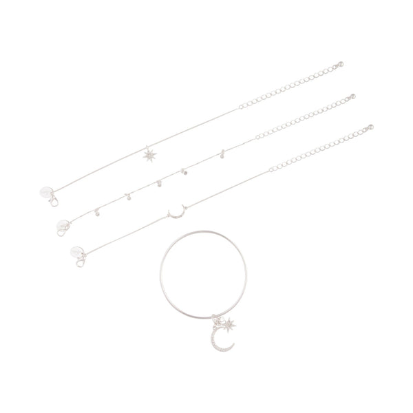 Silver Celestial Bracelet 4-Pack