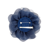 Navy Blue Mesh Flower Clip - link has visual effect only