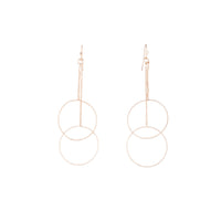 Rose Gold Duo Drop Twisted Circle Earrings - link has visual effect only