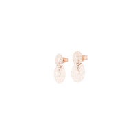 Rose Gold Circle Filigree Jacket Earrings - link has visual effect only