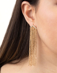 Fine Gold Tassel Earrings - link has visual effect only
