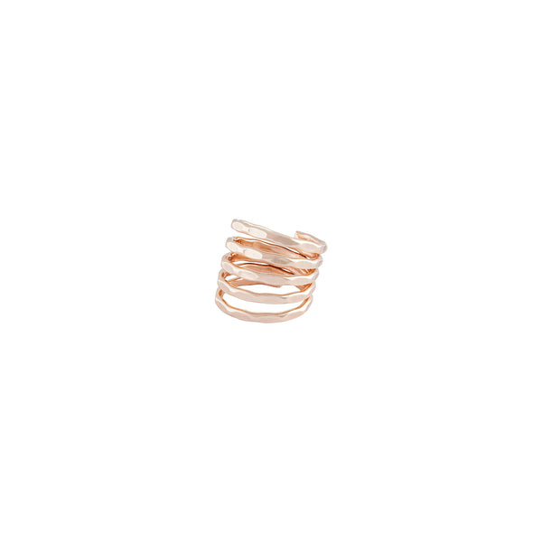 Rose Gold Hammered Wrap Ring
