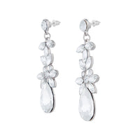 Stud & Marquise Shape Diamante Drop Earrings - link has visual effect only