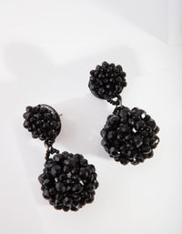 Black Faceted Bauble Earrings - link has visual effect only