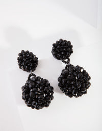 Black Faceted Bauble Earrings - link has visual effect only