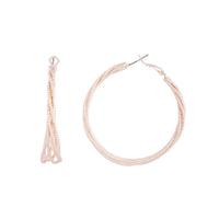 Rose Gold Wavy Layered Hoop Earrings - link has visual effect only