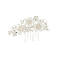 Silver Flower & Crystal Comb - link has visual effect only