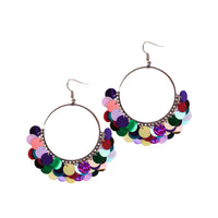 Mixed Brights Sequin Hoop Earrings - link has visual effect only