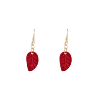 Red Gold Etched Lead Drop Earrings - link has visual effect only