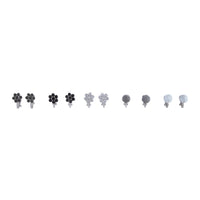 Mixed Metal Fireball Flower Clip On Earring 5-Pack - link has visual effect only