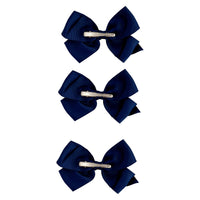 Kids Small Navy Bow 3 Pack - link has visual effect only