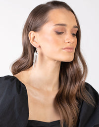 Silver Diamante Cascade Ball Earrings - link has visual effect only