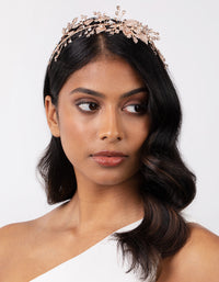 Rose Gold Fine Wire Flora Headband - link has visual effect only