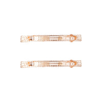 Rose Gold Double Diamante Barrette - link has visual effect only