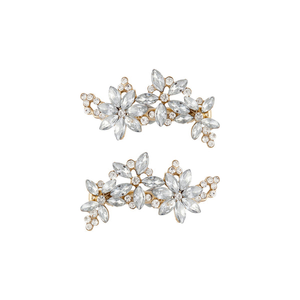 Diamante Flower Crystal Clip Pack