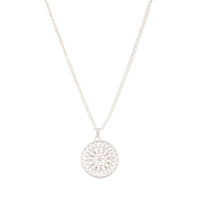 Silver Diamante Disc Filigree Necklace - link has visual effect only