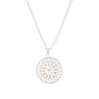 Silver Diamante Disc Filigree Necklace - link has visual effect only