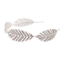Silver Crystal Leaf Headband - link has visual effect only