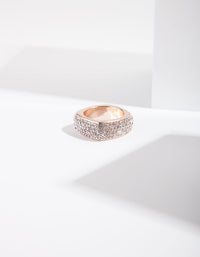Rose Gold Rounded Square Pave Ring - link has visual effect only