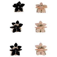 Pink Black Flower Claw Clip 6-Pack - link has visual effect only