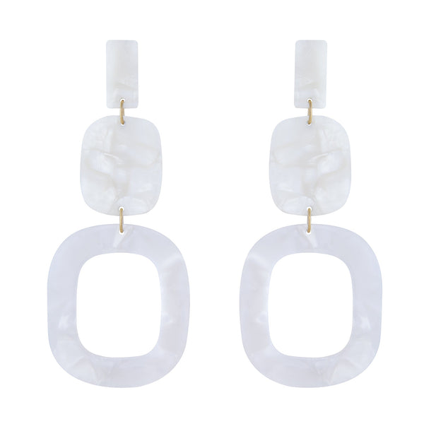 Marbled Acrylic Drop Earrings