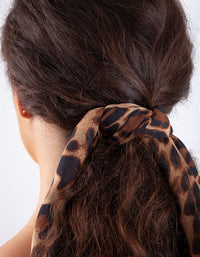 Large Square Leopard Print Bandana Hair Scarf - link has visual effect only