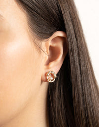 Gold Geo Diamante Clip-On Earring 5-Pack - link has visual effect only