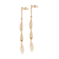 Gold Drop Filigree Leaf Earrings - link has visual effect only