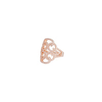 Rose Gold Cubic Zirconia Filigree Loop Ring - link has visual effect only