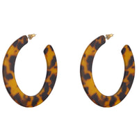 Tortoiseshell Warped Hoop Earrings - link has visual effect only