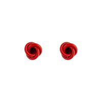 Red Classic Knot Stud Earrings - link has visual effect only