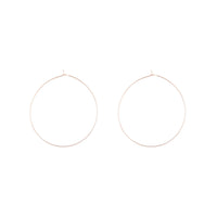 Rose Gold Wire Hook 5cm Hoop Earrings - link has visual effect only