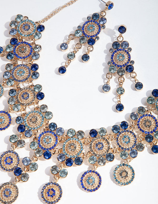Blue Gold Dolce Vita Necklace Set