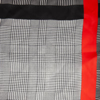 Black White Check Red Stripe Bandana Hair Scarf - link has visual effect only