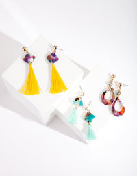 Acrylic Multi Tassel Earring Pack - link has visual effect only