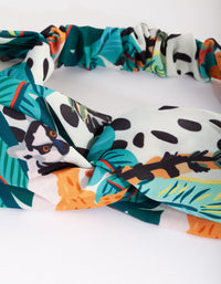 Green Tropical Fabric Headband - link has visual effect only