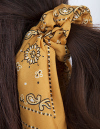 Yellow Paisley Scarf Scrunchie - link has visual effect only