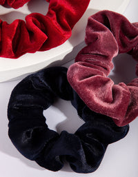 Red Pink Velvet Scrunchie 3 Pack - link has visual effect only